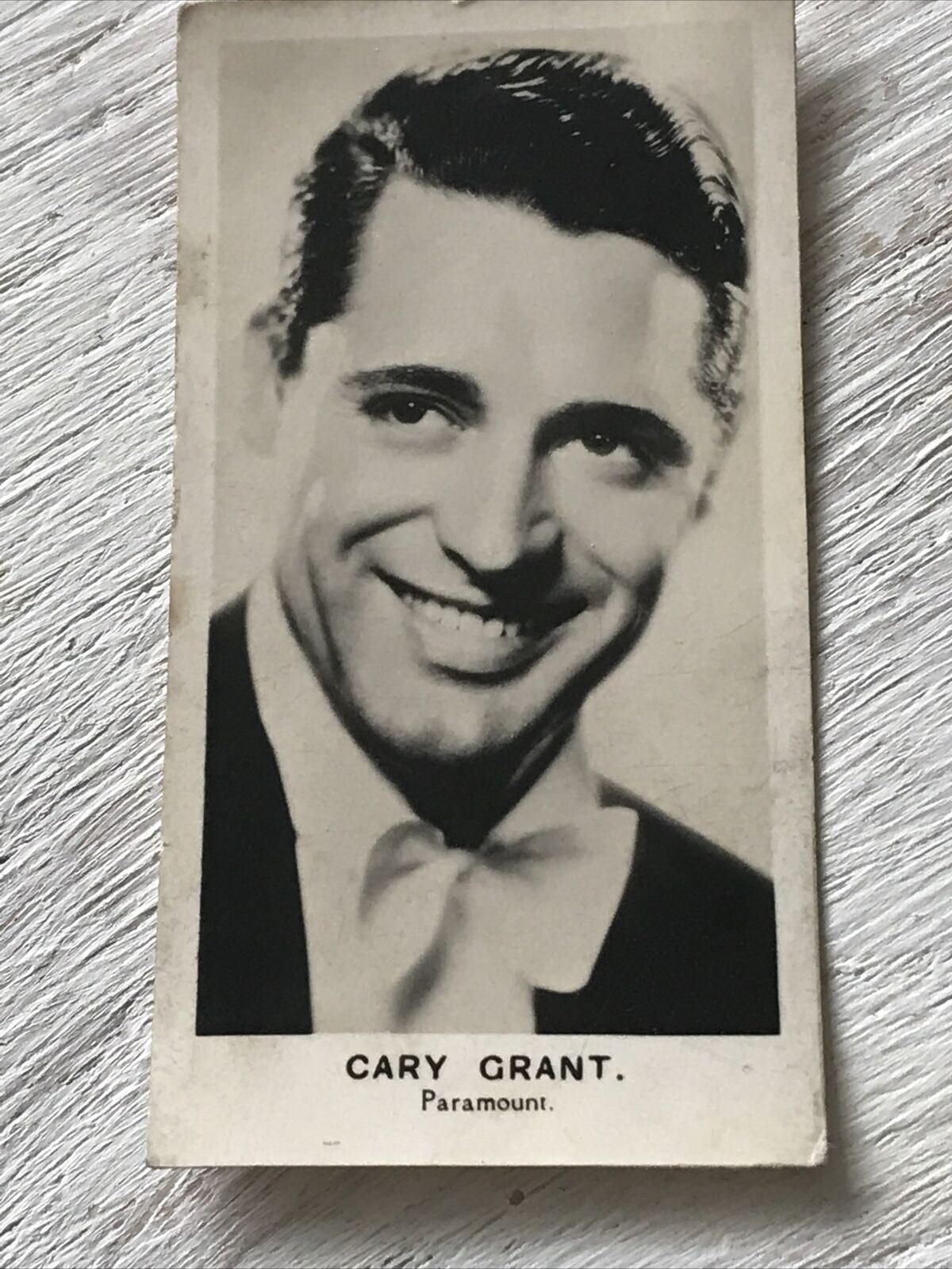 Chairman Juniors Cigarette Card Film Stars 51 Cary Grant Memorabilia Paramount