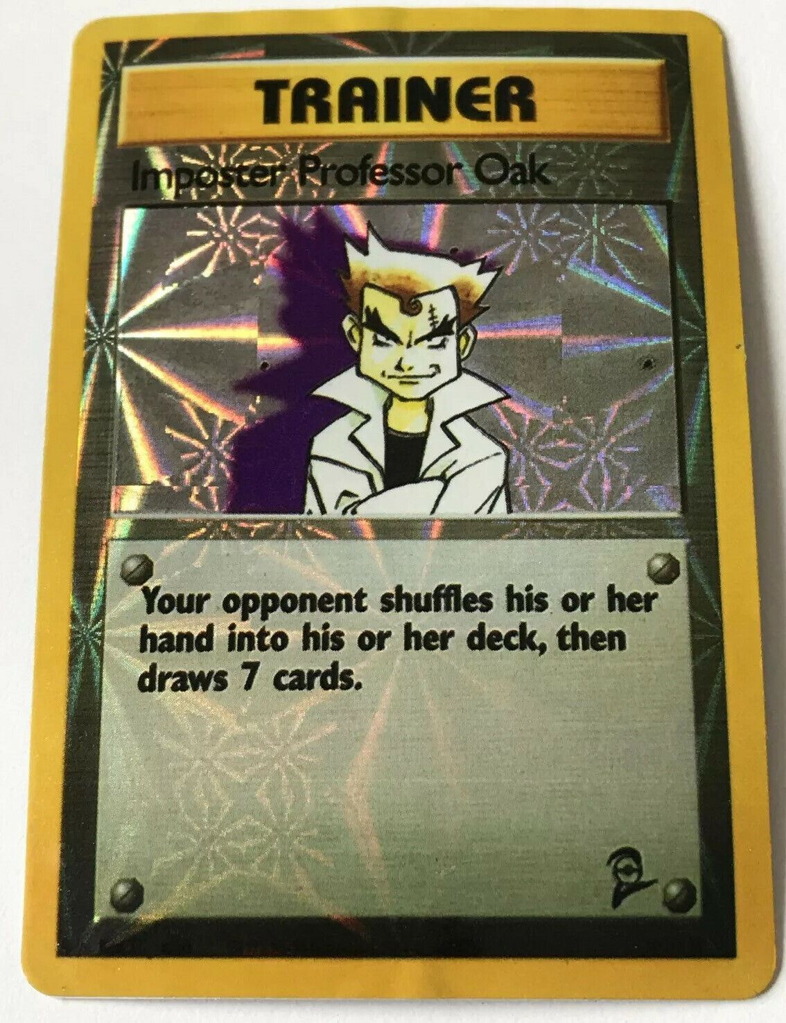 Vintage Pokémon Vending Sticker Not Card Trainer Imposter Professor Oak Holo