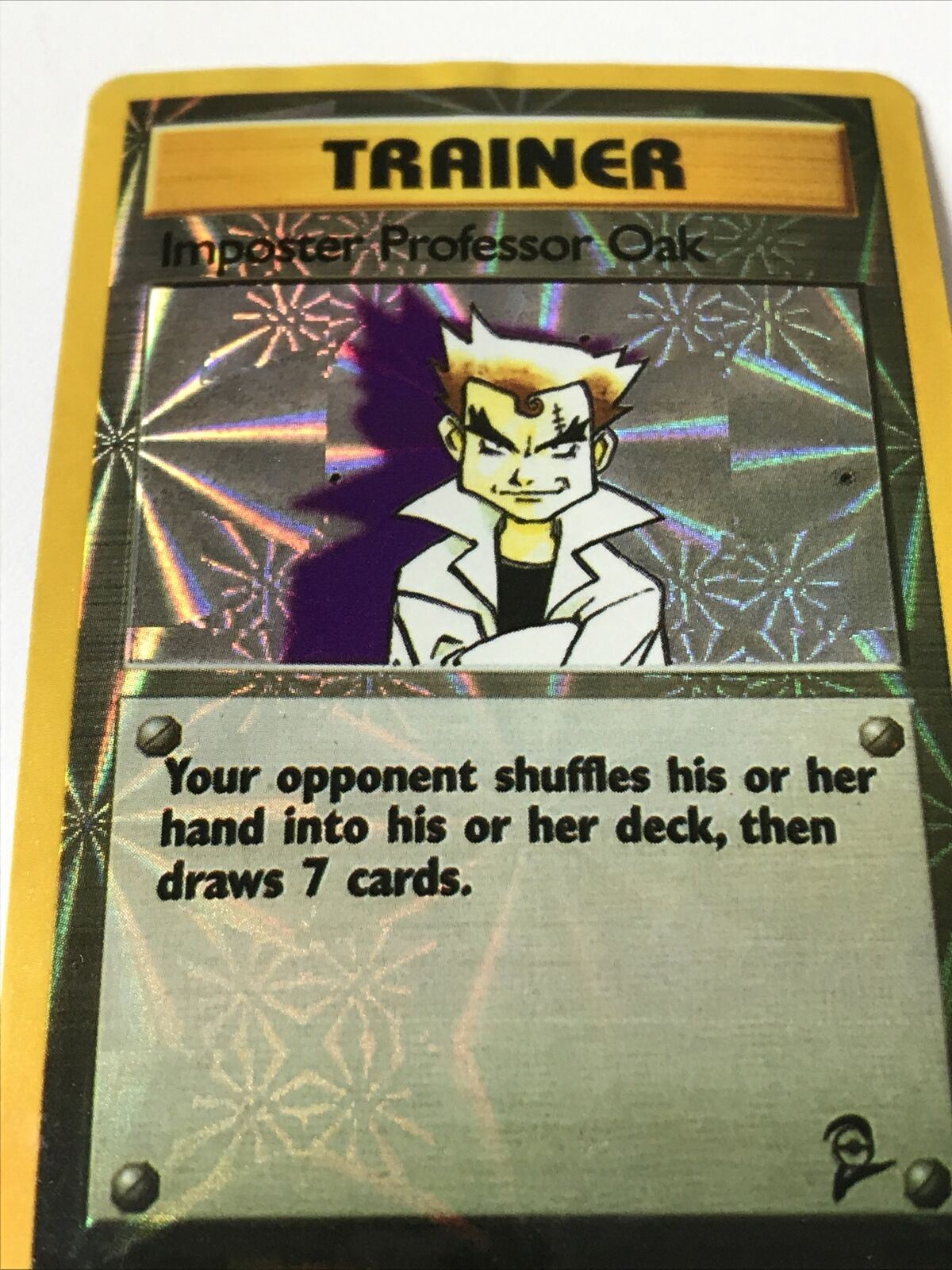 Vintage Pokémon Vending Sticker Not Card Trainer Imposter Professor Oak Holo