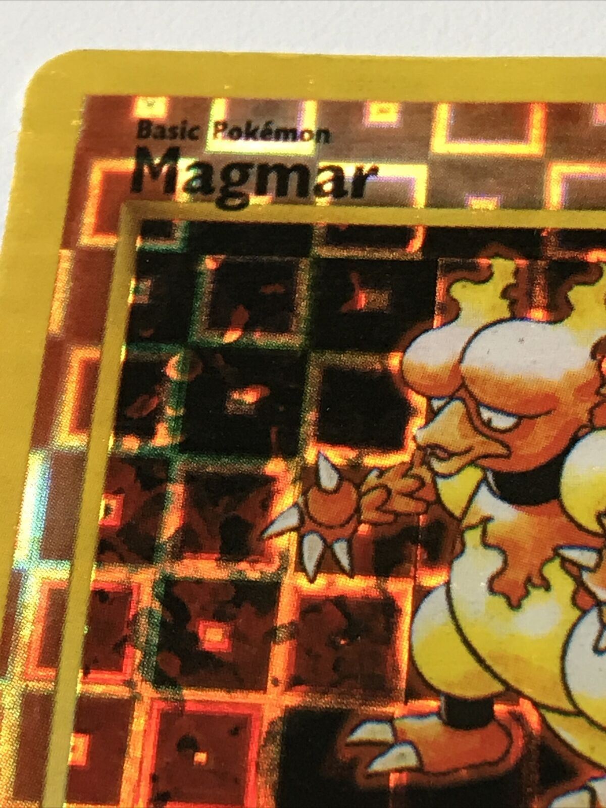 Vintage Pokemon Vending Sticker 1999-2000 Holo Magmar 51/130  Not Genuine???????