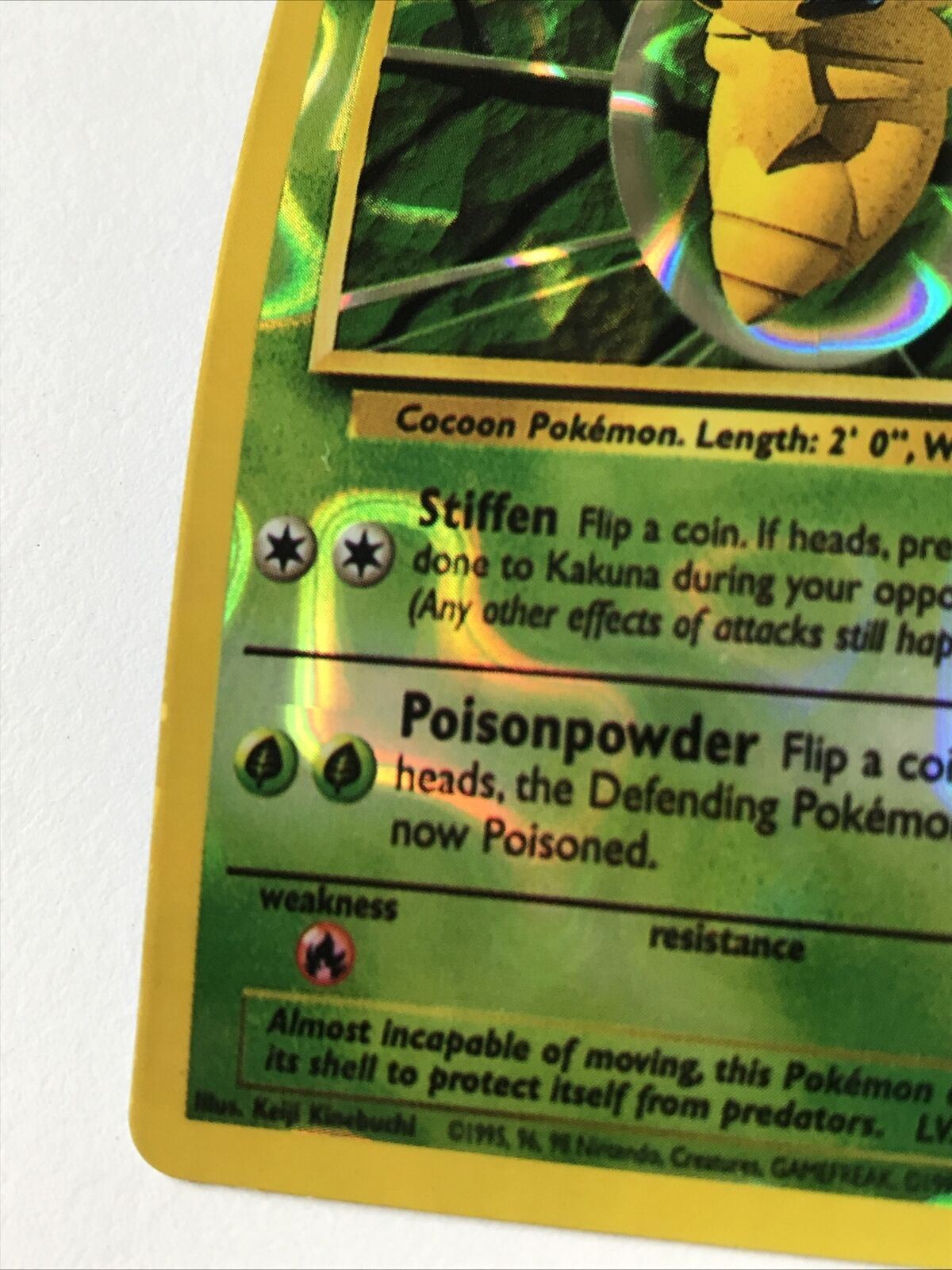 Vintage Pokemon Vending Sticker 1999-2000 Holo Kakuna 47/130 Not Genuine????????