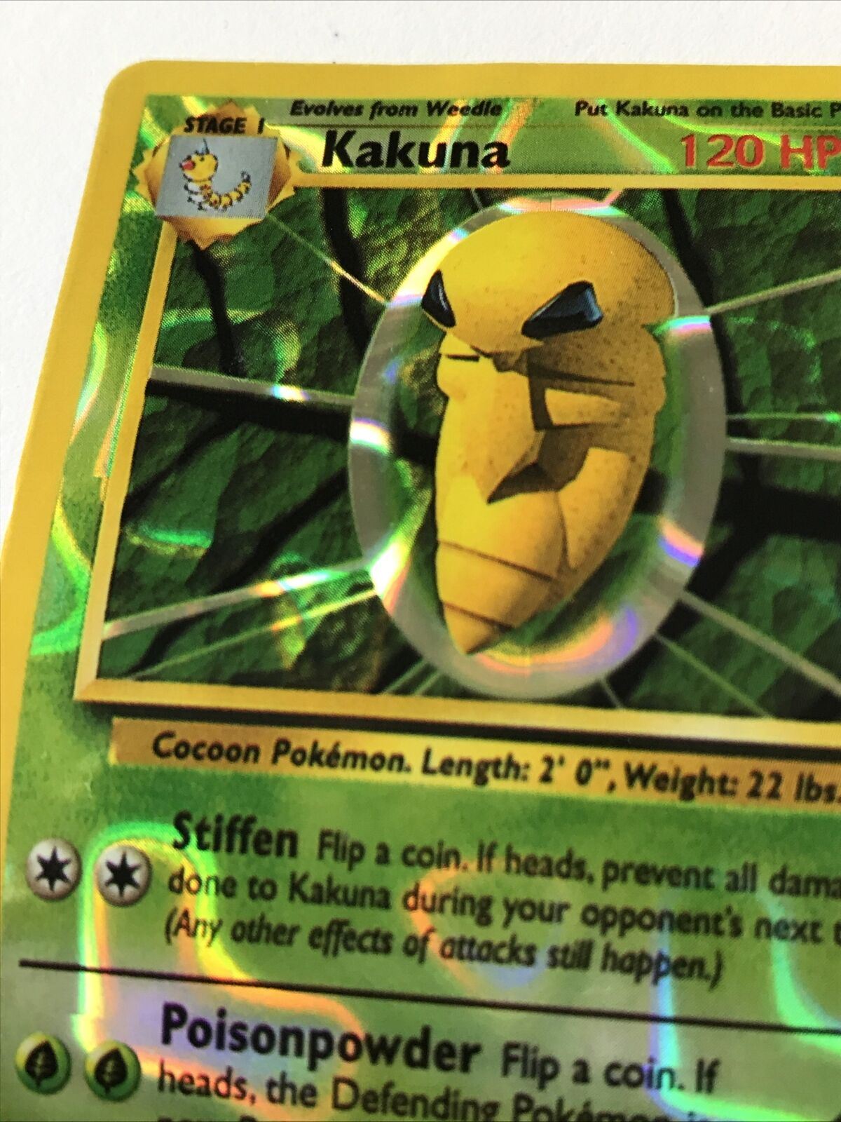 Vintage Pokemon Vending Sticker 1999-2000 Holo Kakuna 47/130 Not Genuine????????