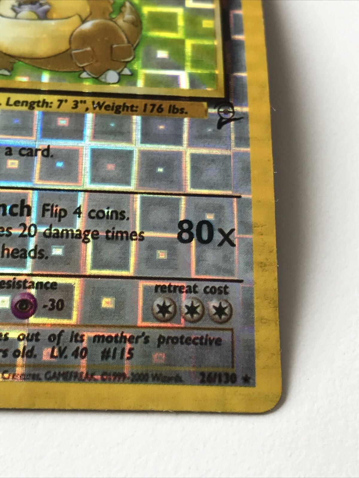 Vintage Pokemon Vending Sticker 1999-2000 Holo Kangaskhan 26/130 Not Genuine????