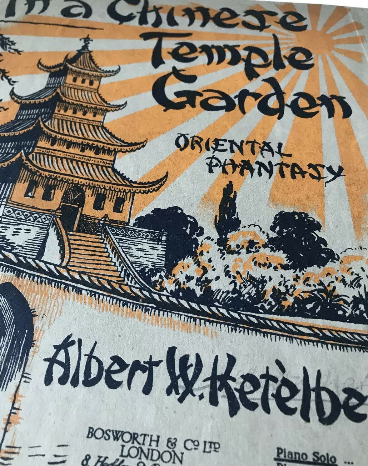 Albert W Ketelbey Vintage Sheet Music In A Chinese Temple Garden 1926 Nice Cover