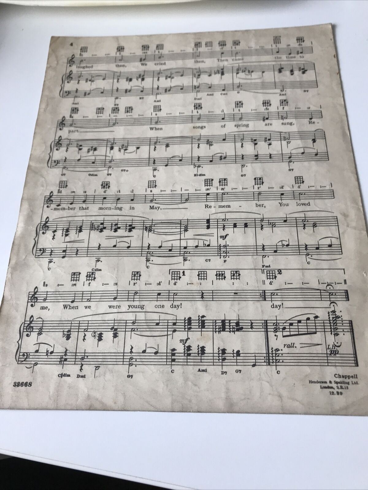 Vintage Film Musical Sheet Music The Great Waltz One Day When We Were Young MGM