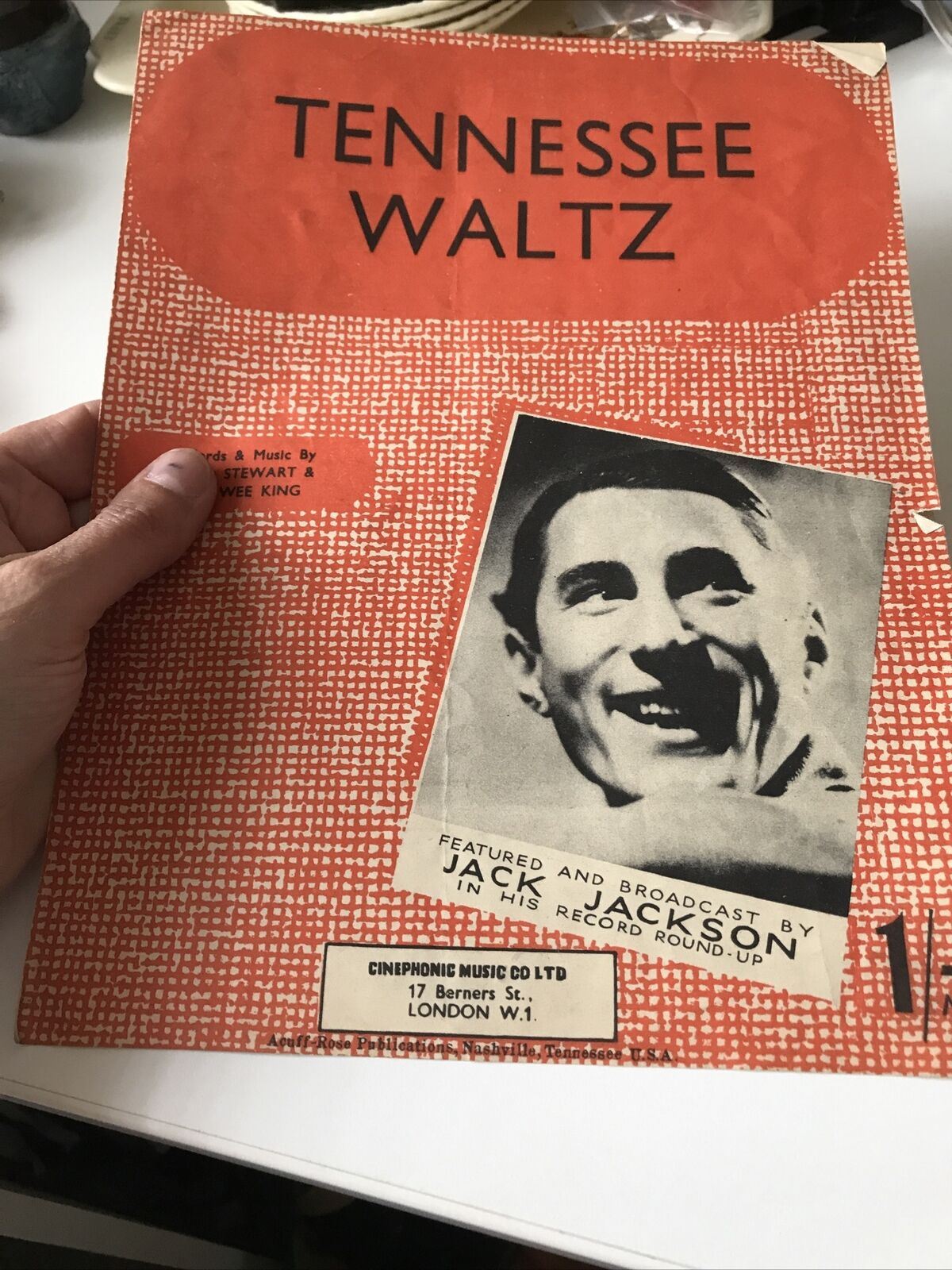 Vintage Sheet Music Tennessee Waltz Jack Jackson Redd Stewart Pee Wee King 1940s