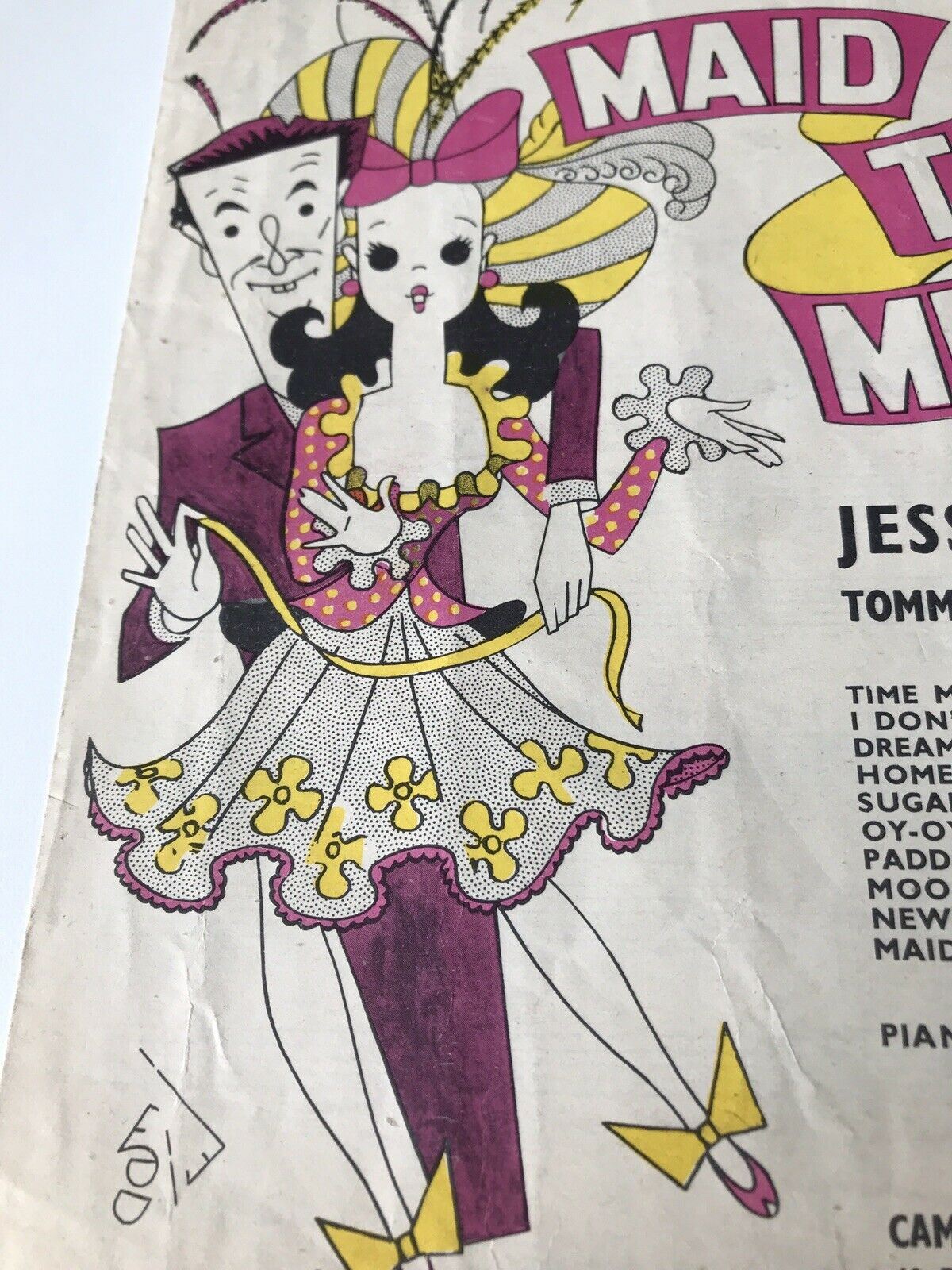 MAID TO MEASURE Vintage Sheet Music TIME MAY CHANGE Jessie Matthews 1948 DAMAGED