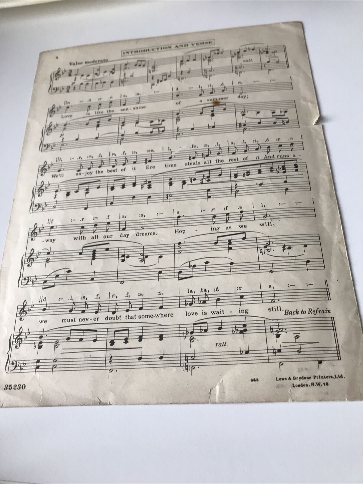 SOMEDAY WE SHALL MEET AGAIN from THE LISBON STORY Vintage Sheet Music 1943