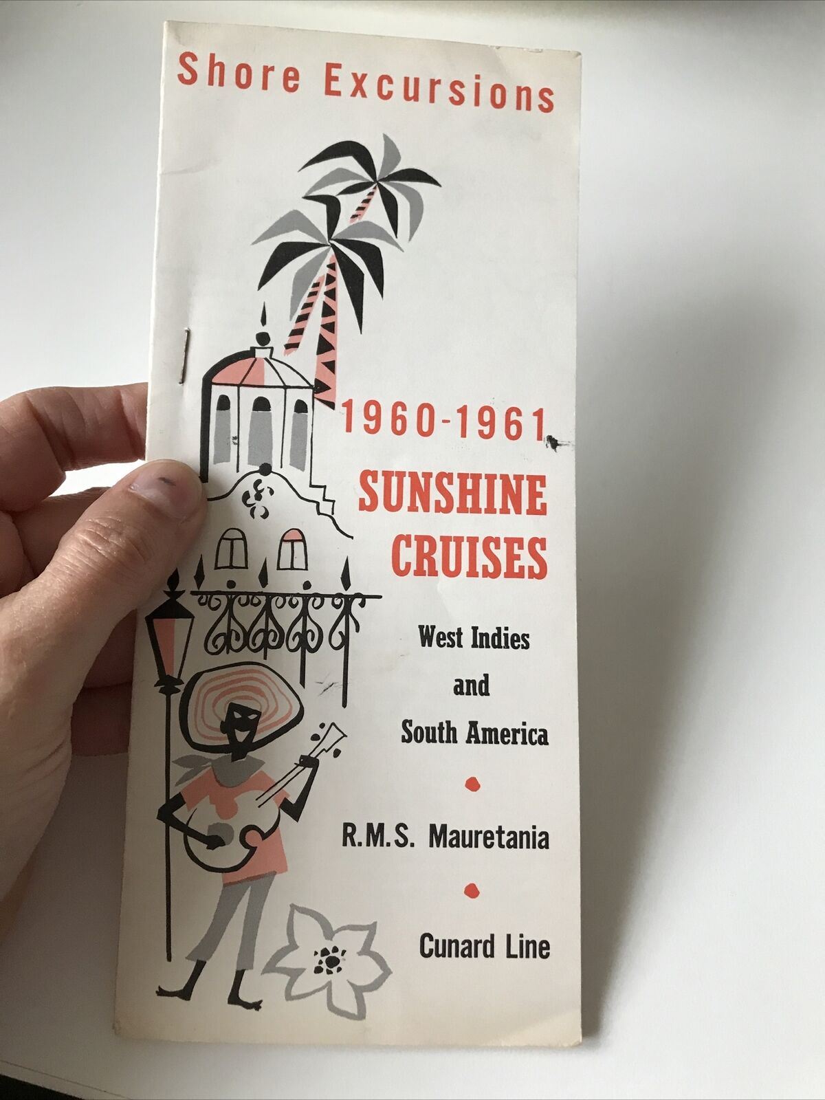 Cunard Cruise Memorabilia 1960s West Indies South America Shore Excursions Book