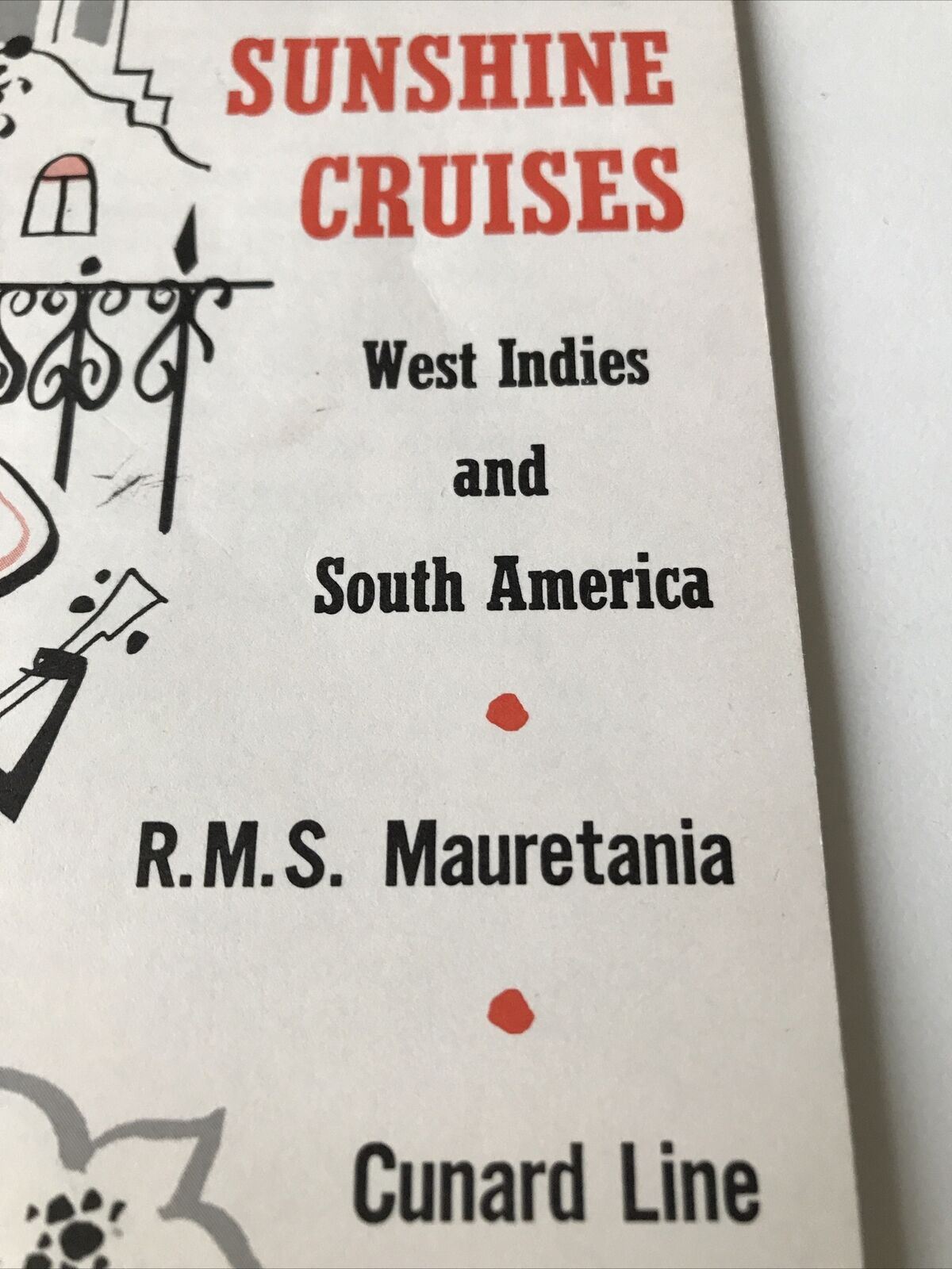 Cunard Cruise Memorabilia 1960s West Indies South America Shore Excursions Book