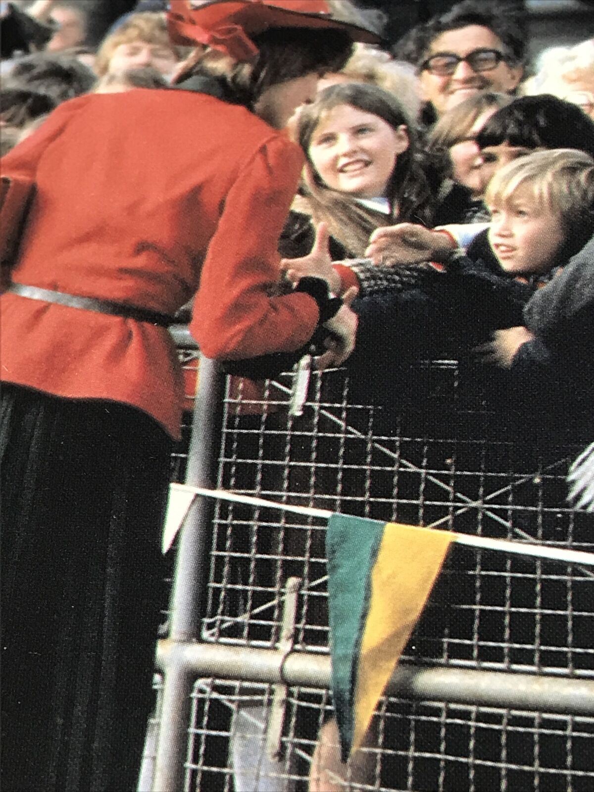 Princess Diana Postcard Vintage 1981 Greeting The Public Royal Tour Of Wales