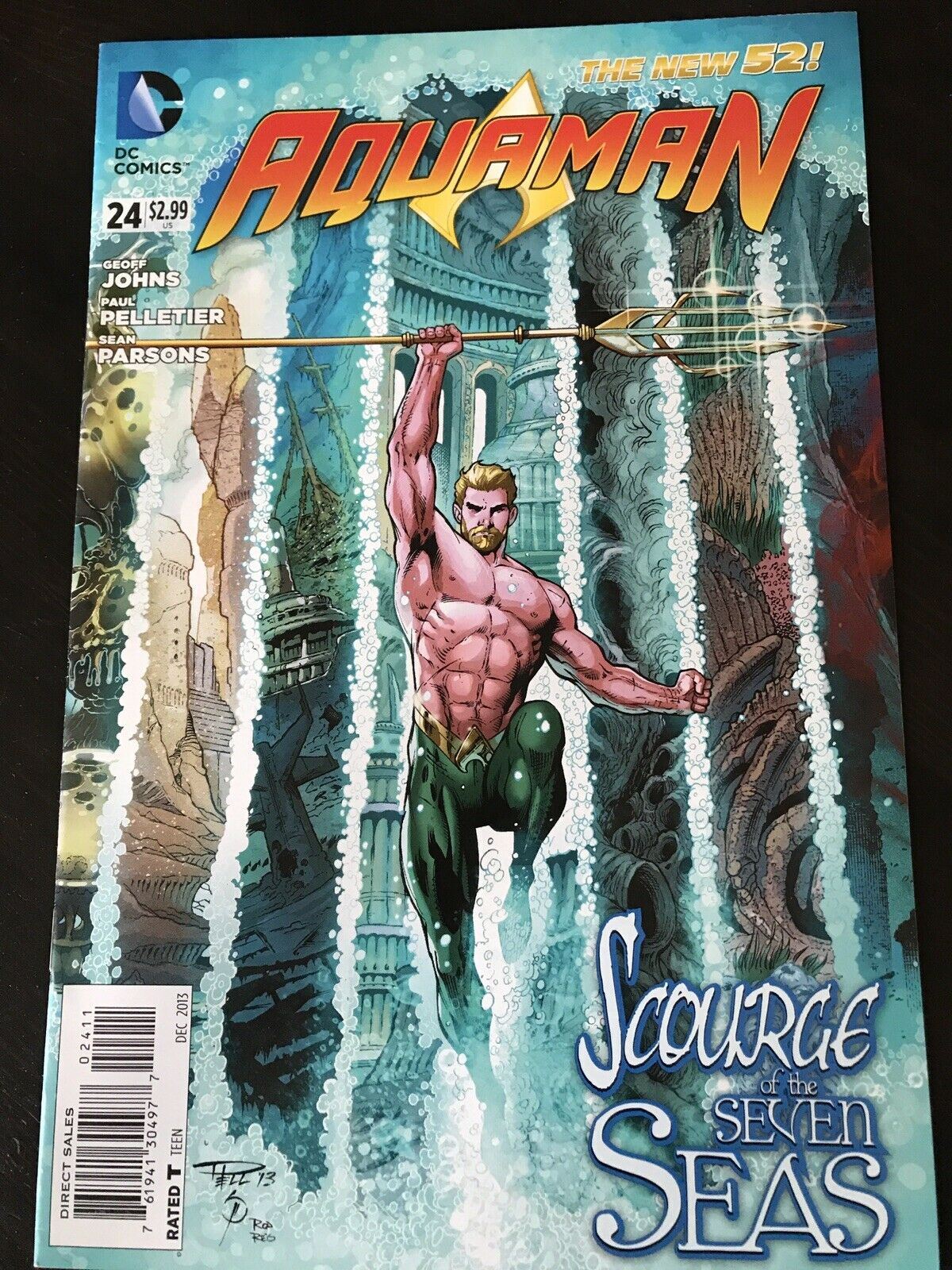 DC Comics Aquaman The New 52 Scourge Of The Seven Seas Dec 2013 #24 Johns