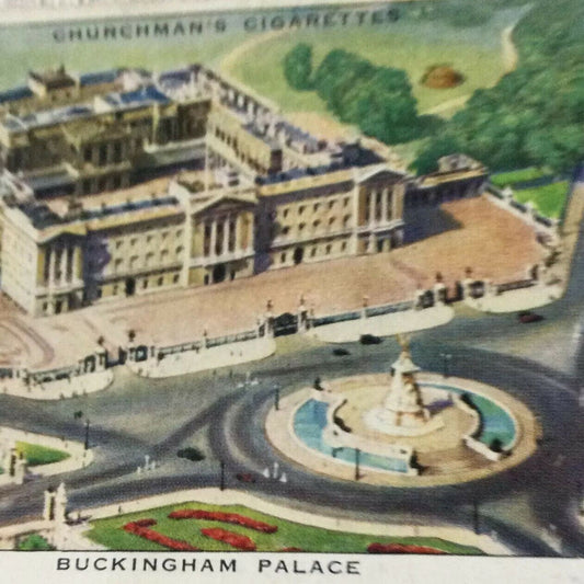 Buckingham Palace Vintage Cigarette Card Churchmans Wings Over The Empire #1