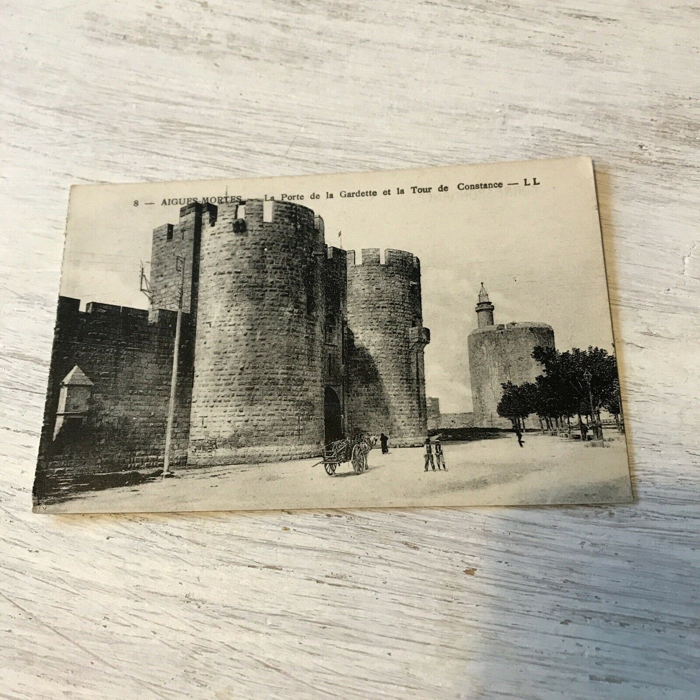 Vintage Postcard Aigues Mortes La Porte De L Gardette & La Tour De Constance