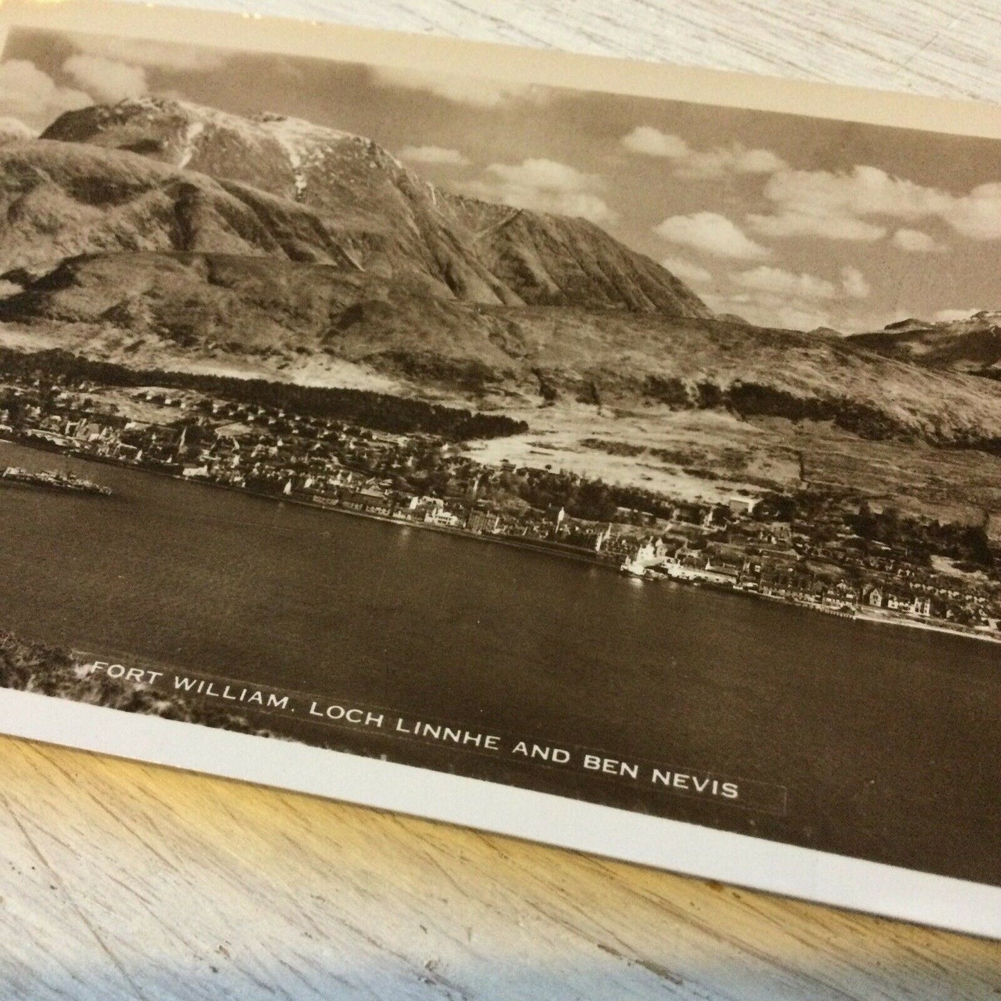 Vintage Postcard Fort William Loch Linnhe Ben Nevis Mountains Lake RP