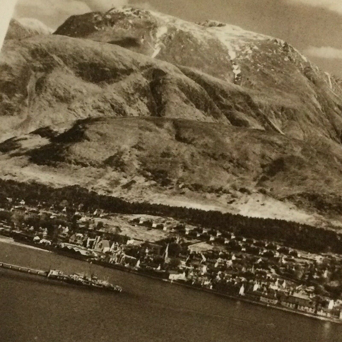 Vintage Postcard Fort William Loch Linnhe Ben Nevis Mountains Lake RP