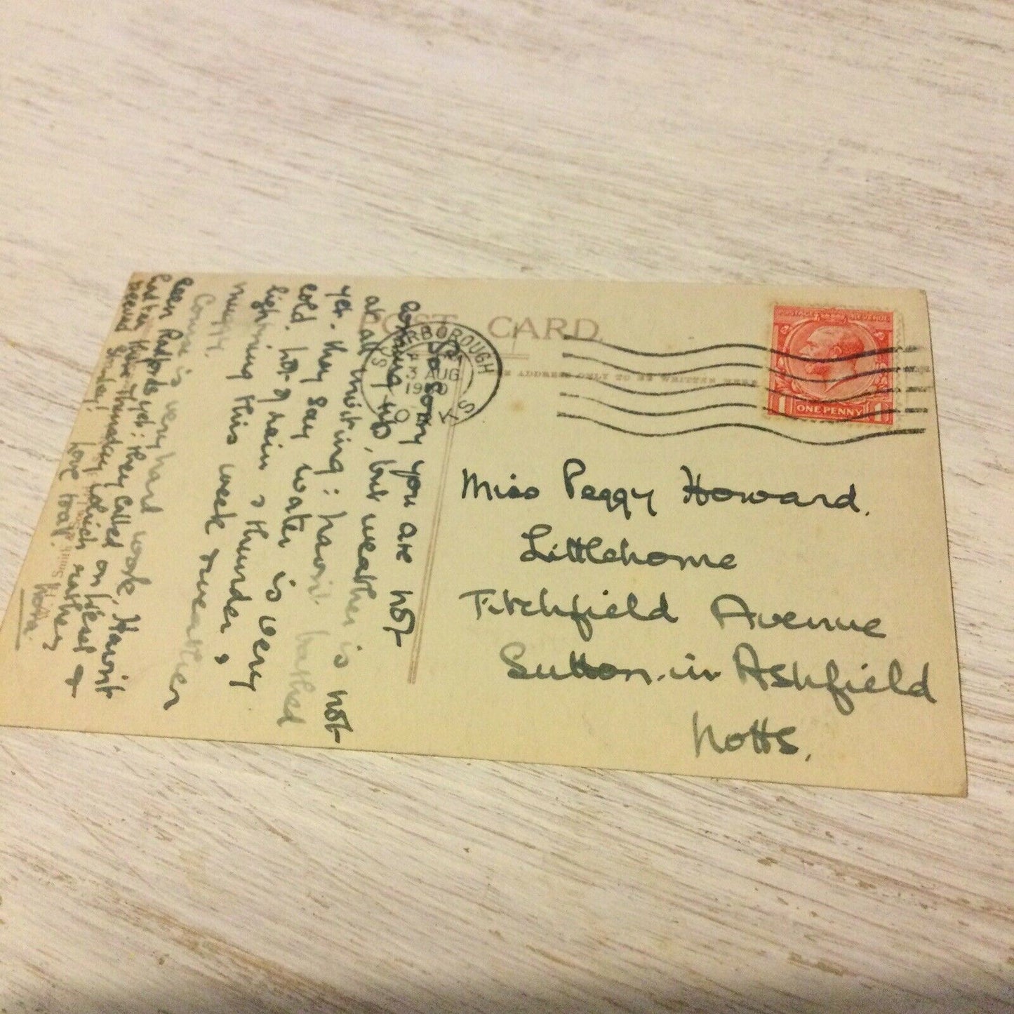 Vintage Postcard The Castle Scarborough Black & White photo 1930 30s