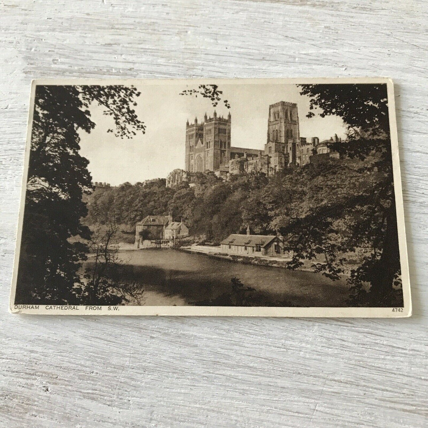 vintage postcard Durham Cathedral From The South West River View Photocrom Co.