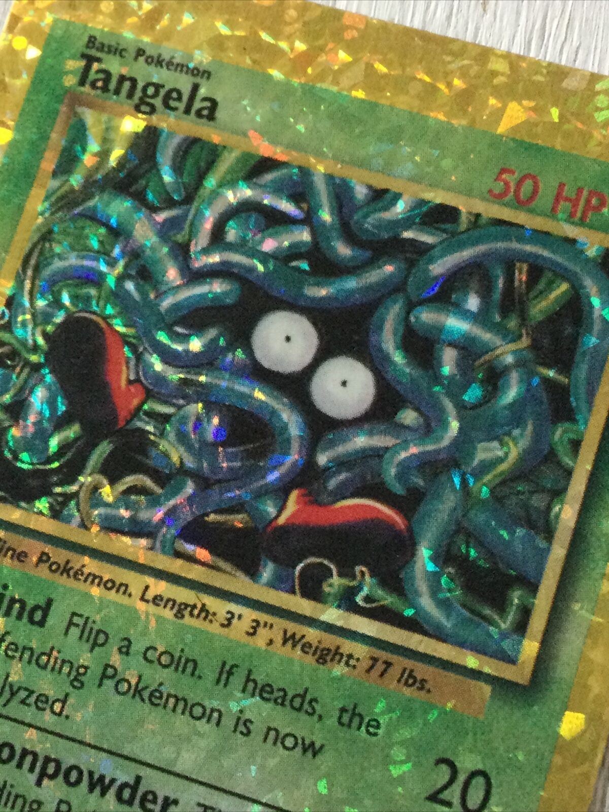 Vintage Pokemon Holo Vending Sticker Not Card Tangela 66/102 NM 1999 90s