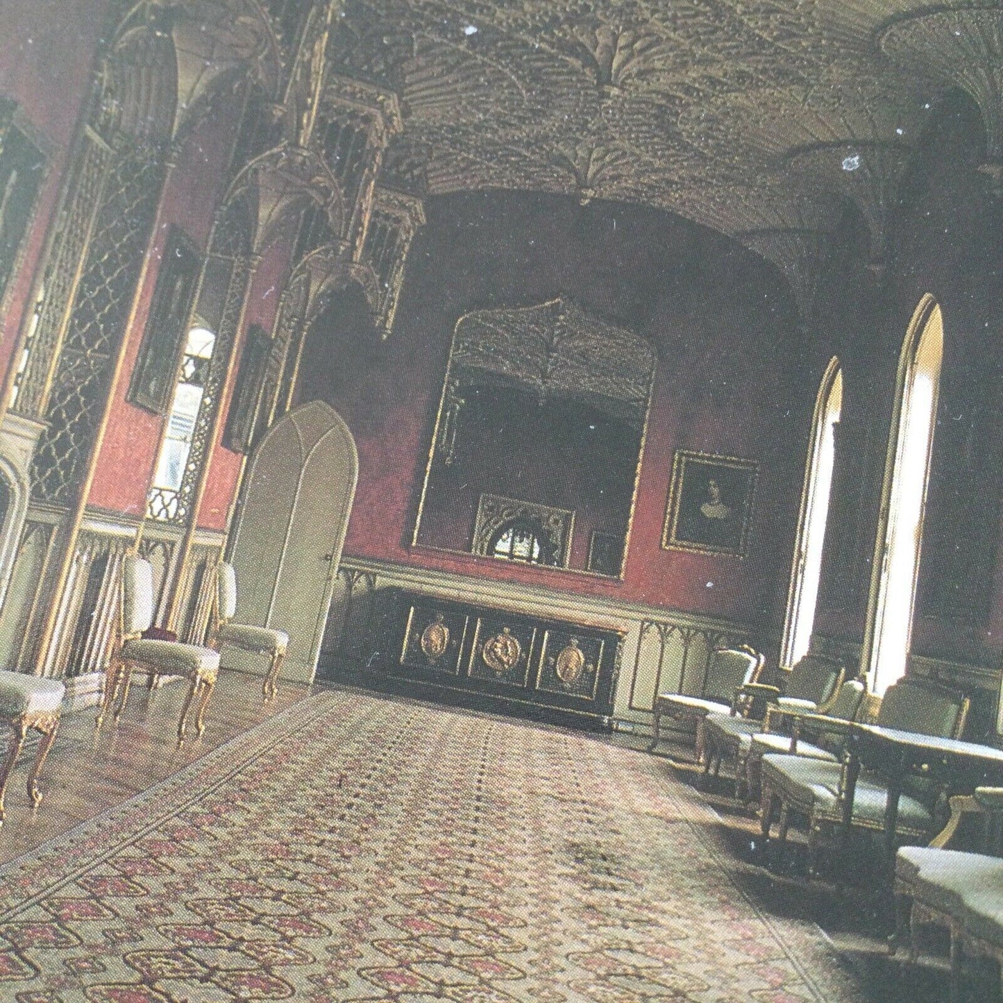 Postcard Strawberry Hill House Twickenham The Long Gallery Interior Photo Ornate