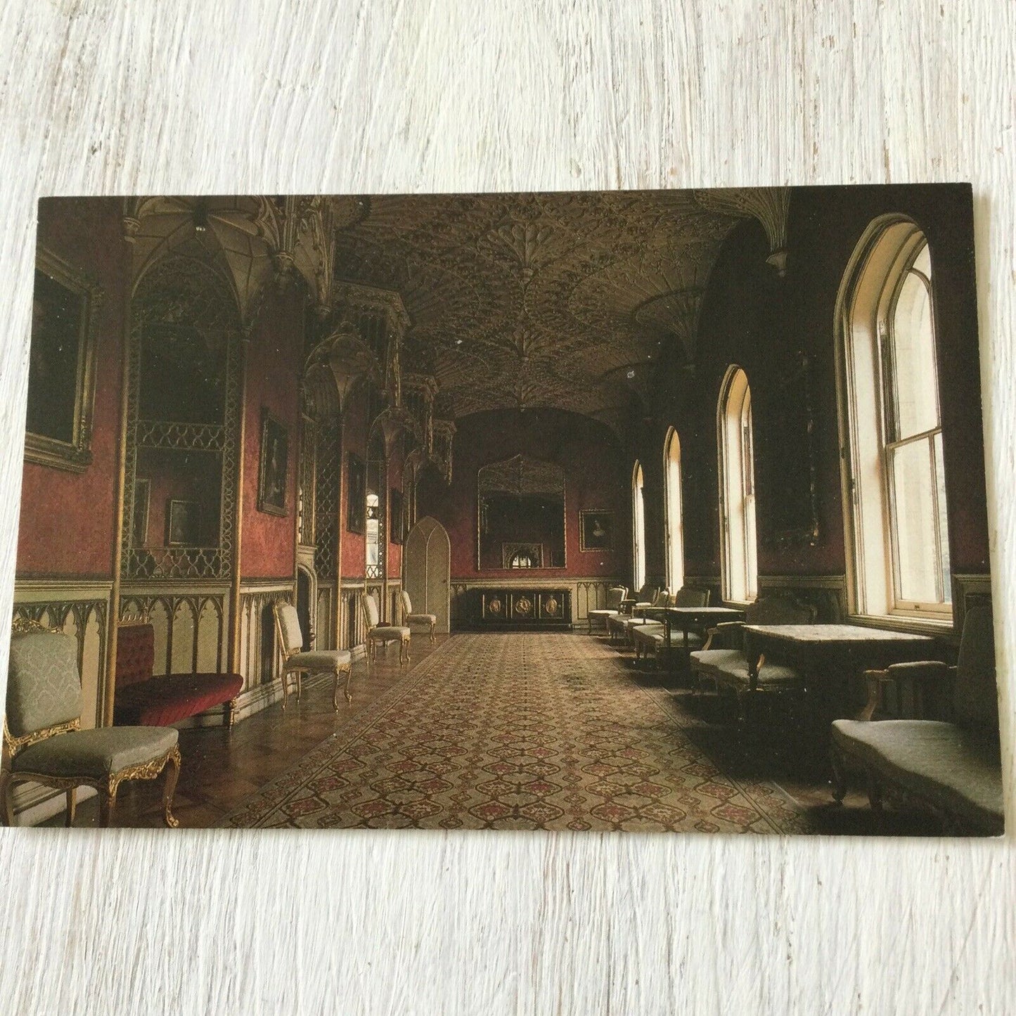 Postcard Strawberry Hill House Twickenham The Long Gallery Interior Photo Ornate