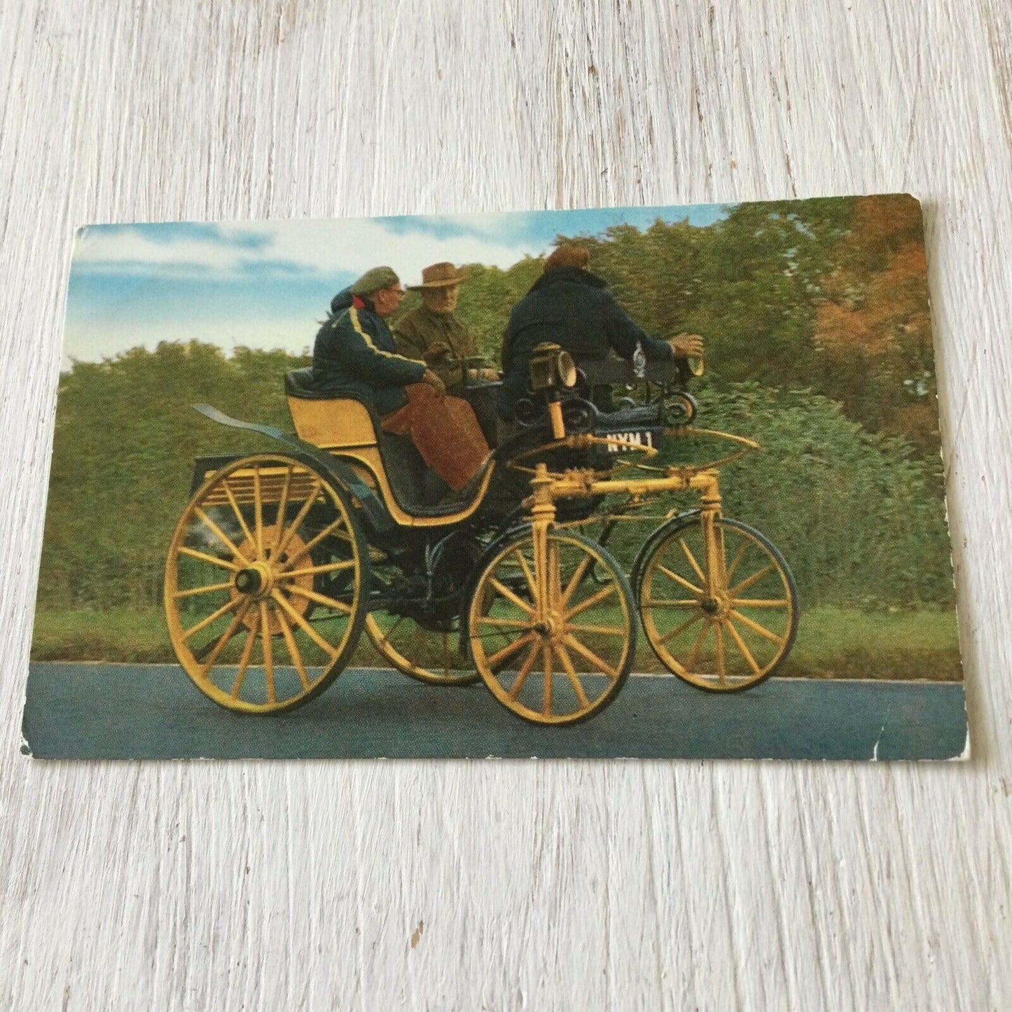 Postcard Of 1896 Lutzmann Car Vehicle 4 hp Victoria Vintage Car Large Wheels