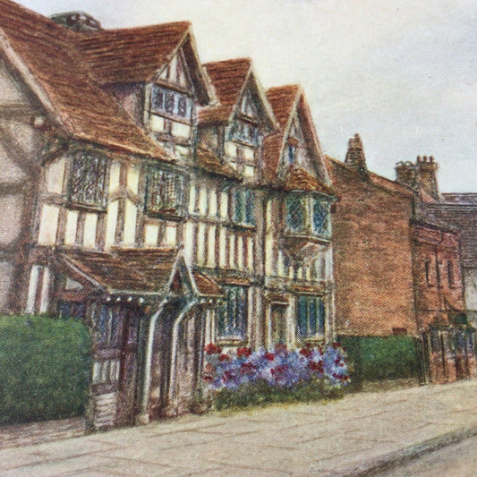 Vintage Postcard Picture Of Shakespeare's Birthplace. Stratford Upon Avon. J Salmon. Unposted.