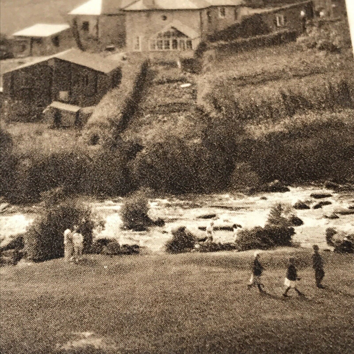 Vintage 1930s Dartmoor Postcard Meeting Of East & West Rivers Dart. Hills Trees