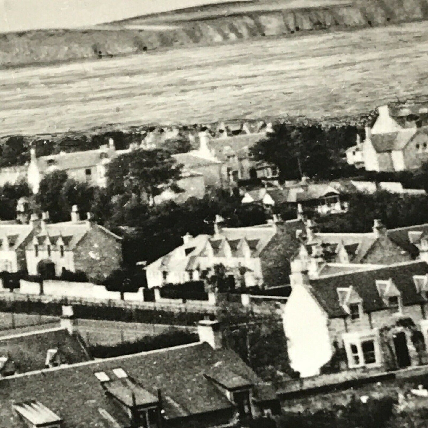 Vintage Postcard Seabank Road Nairn Black & White Sea View Town Cliffs