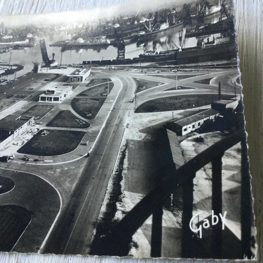 Vintage Postcard France Dunkerque North Harbour View From Lighthouse Industrial