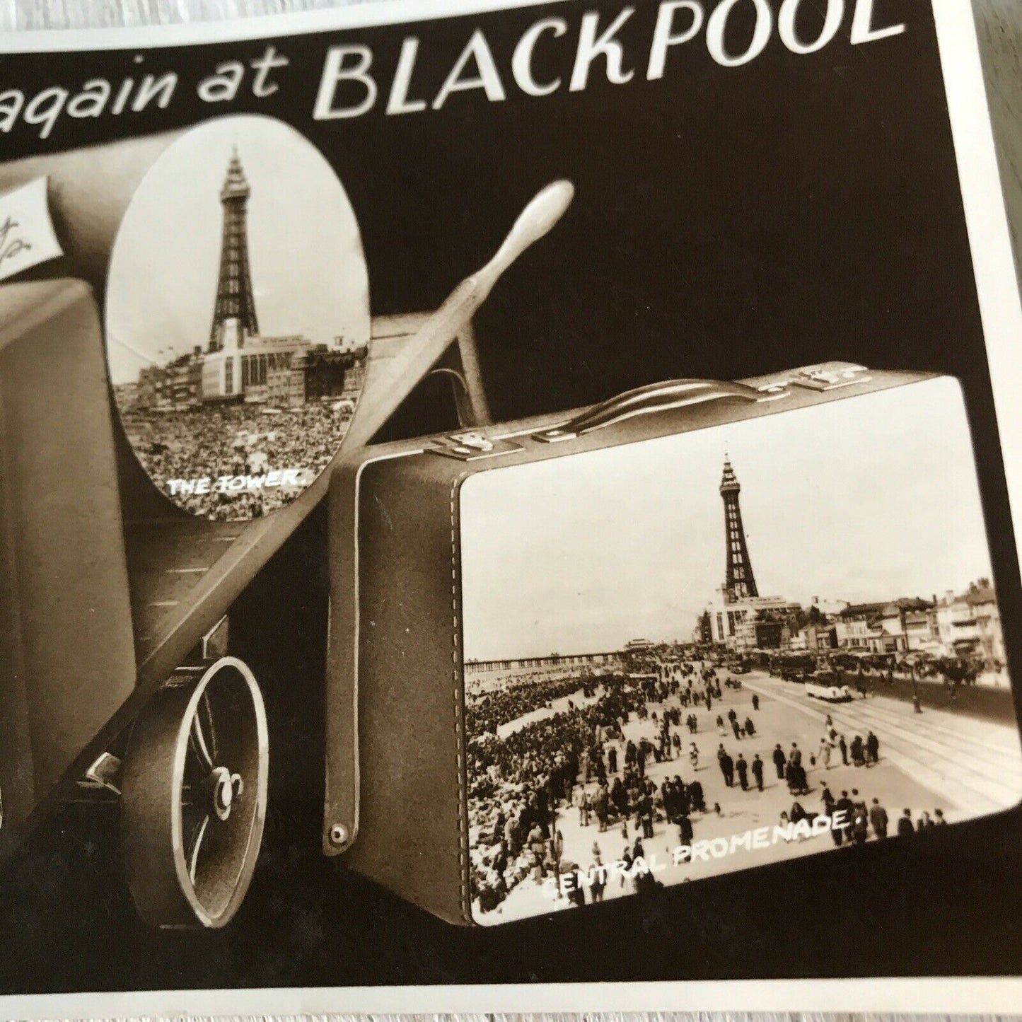 Vintage Postcard 1950s 1958 Here We Are Again At BLACKPOOL. Tower Ballroom Prom