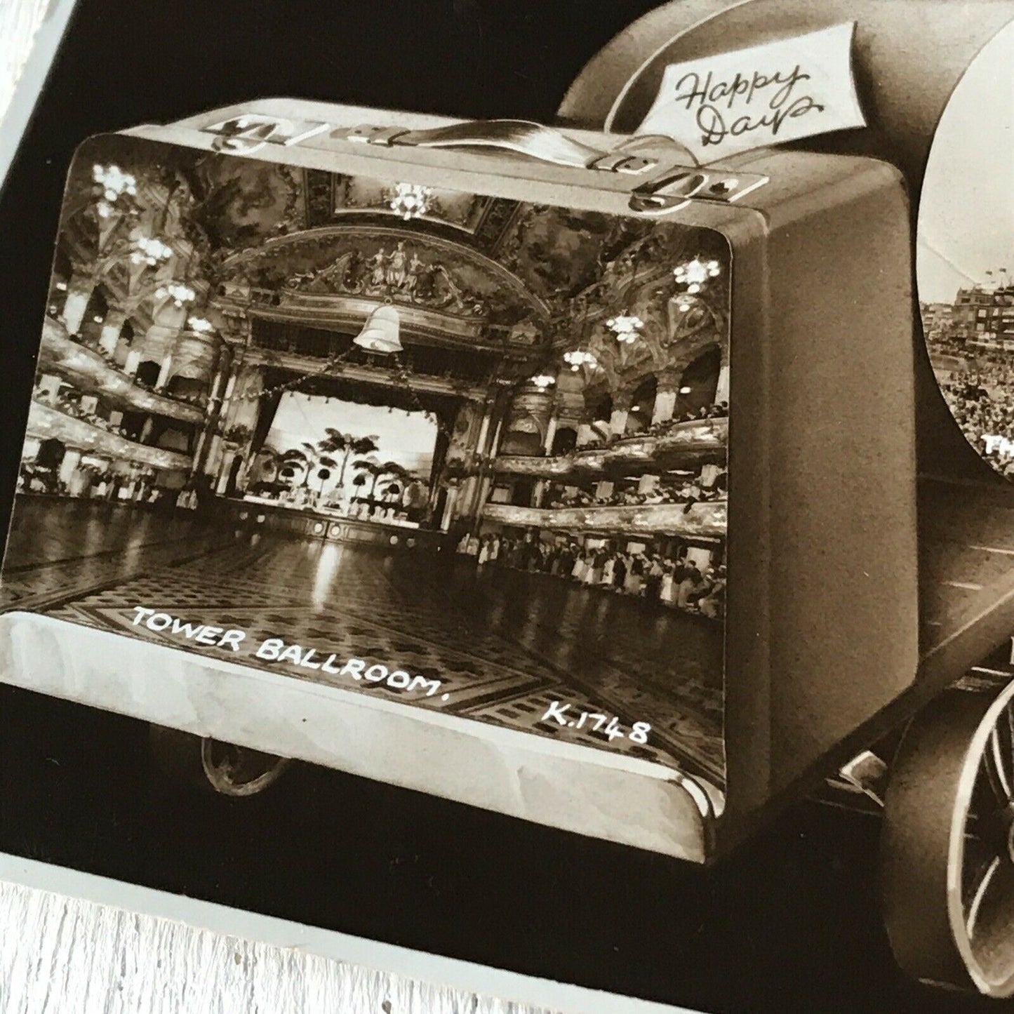 Vintage Postcard 1950s 1958 Here We Are Again At BLACKPOOL. Tower Ballroom Prom