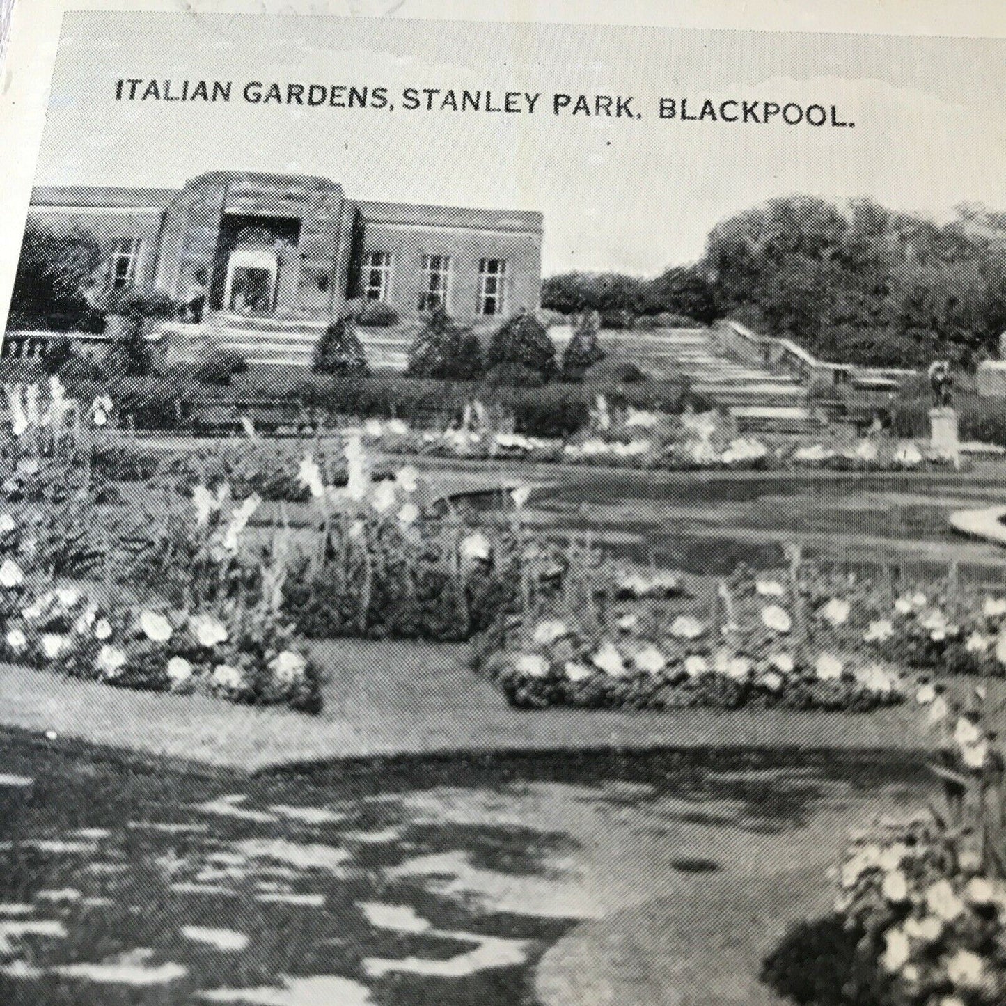 Vintage Postcard Blackpool Italian Gardens Stanley Park