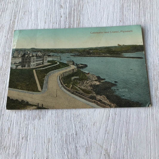 Vintage Postcard Plymouth Cattewater & Citadel Tinted 1931 1930s