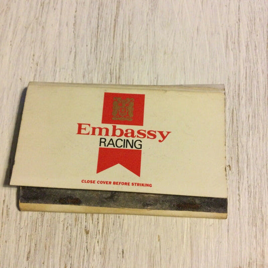 Embassy Racing Memorabilia Souvenir Matchbook