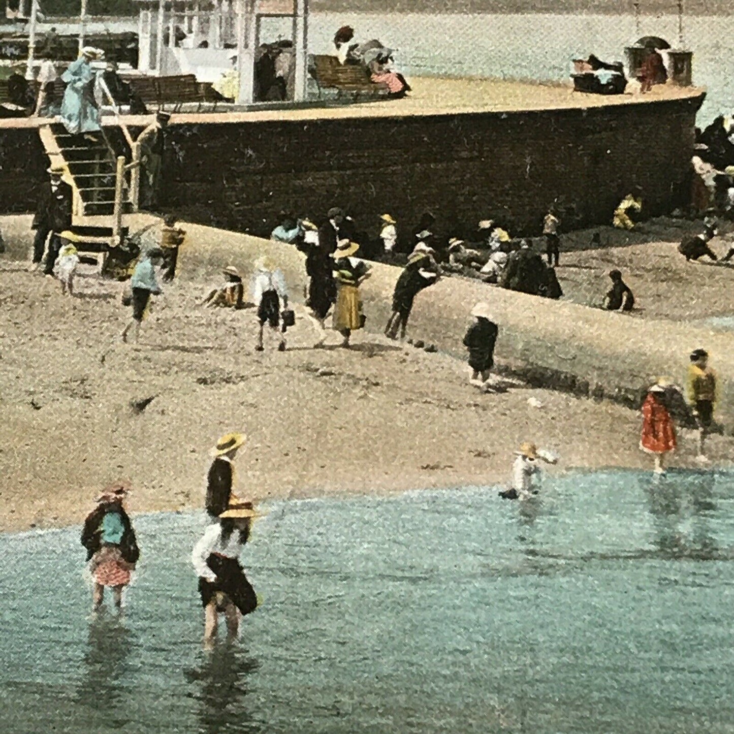 Isle Of Wight Memorabilia Vintage Postcard Ryde Western Esplanade Beach Sea