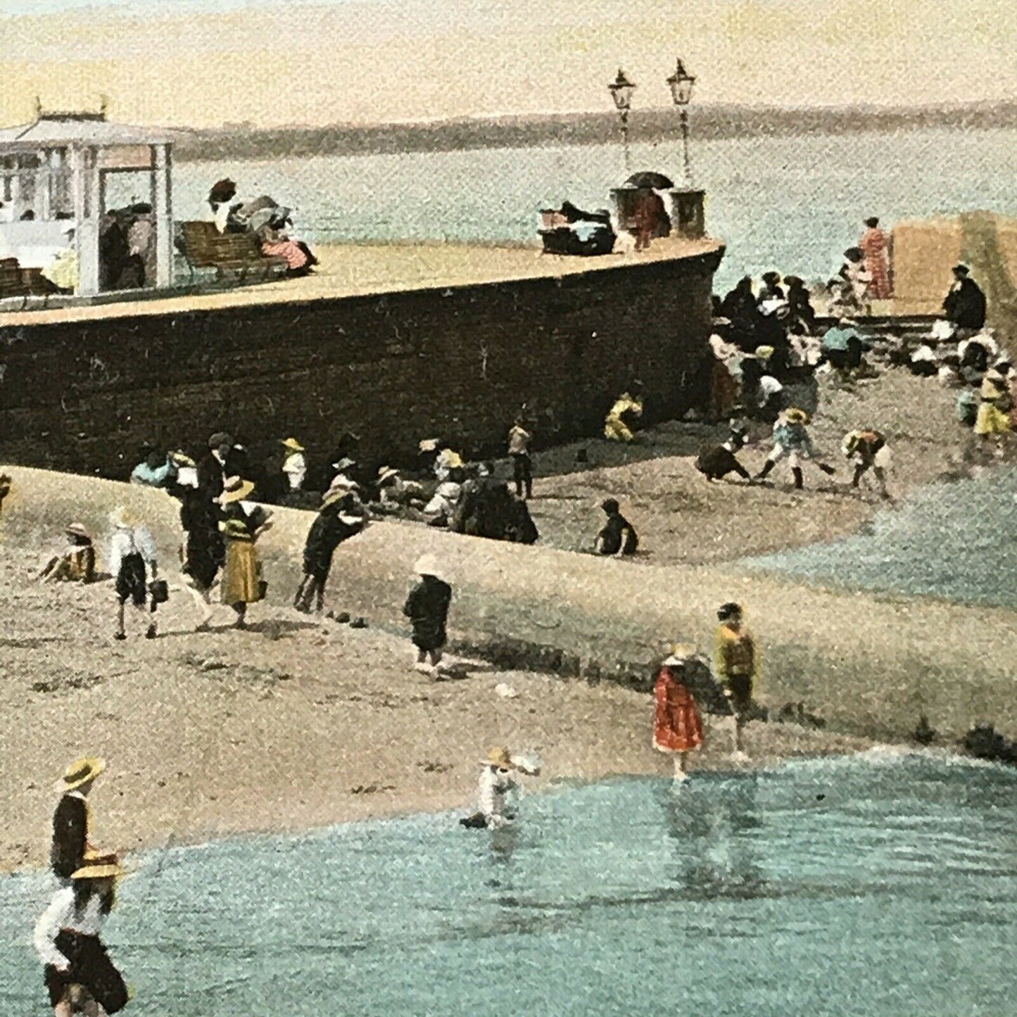 Isle Of Wight Memorabilia Vintage Postcard Ryde Western Esplanade Beach Sea