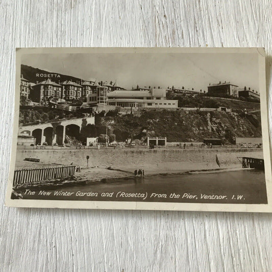 Isle Of Wight Memorabilia Vintage Postcard Ventnor Winter Garden Rosetta Hôtel