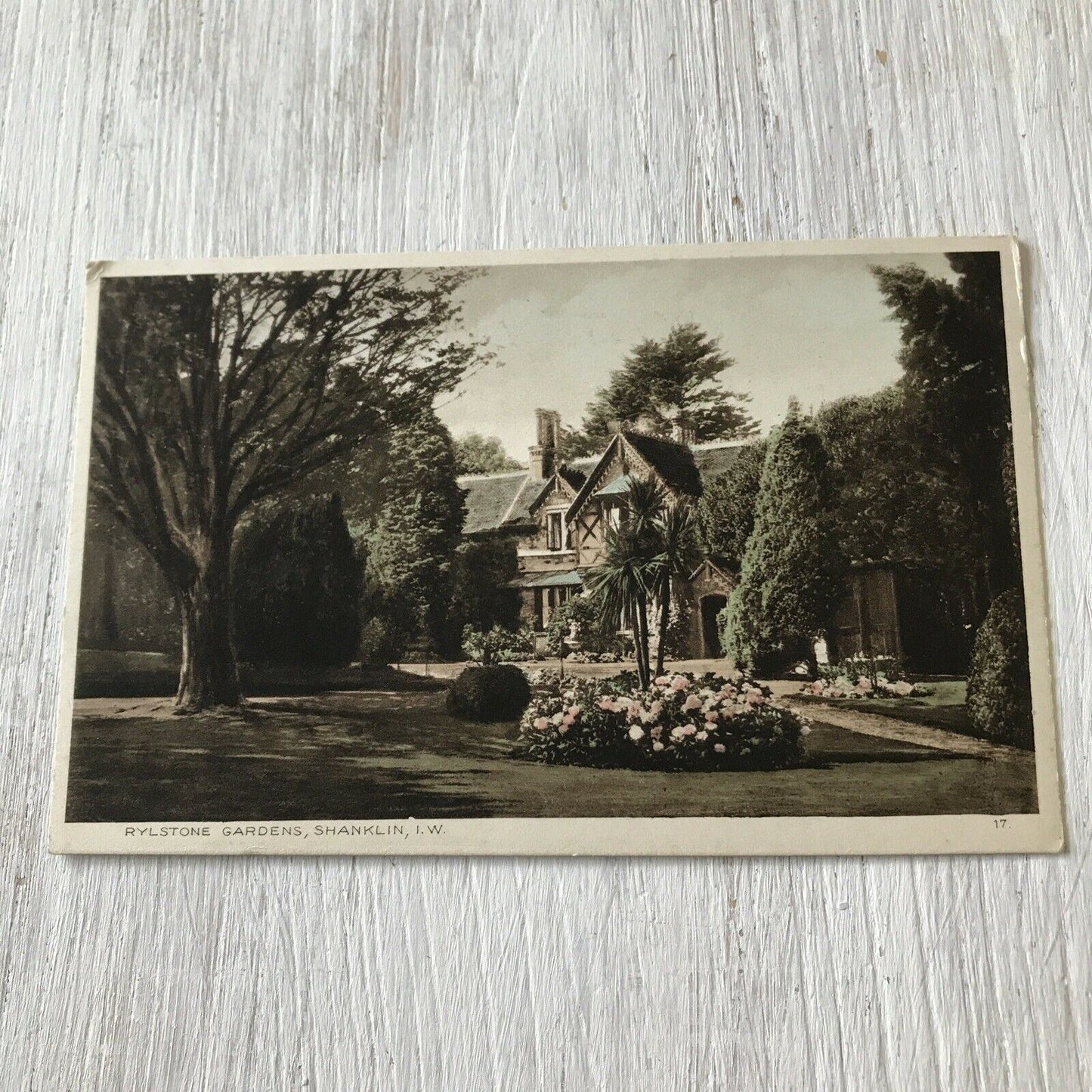 Isle Of Wight Memorabilia Vintage Postcard Shanklin Rhylstone Gardens House