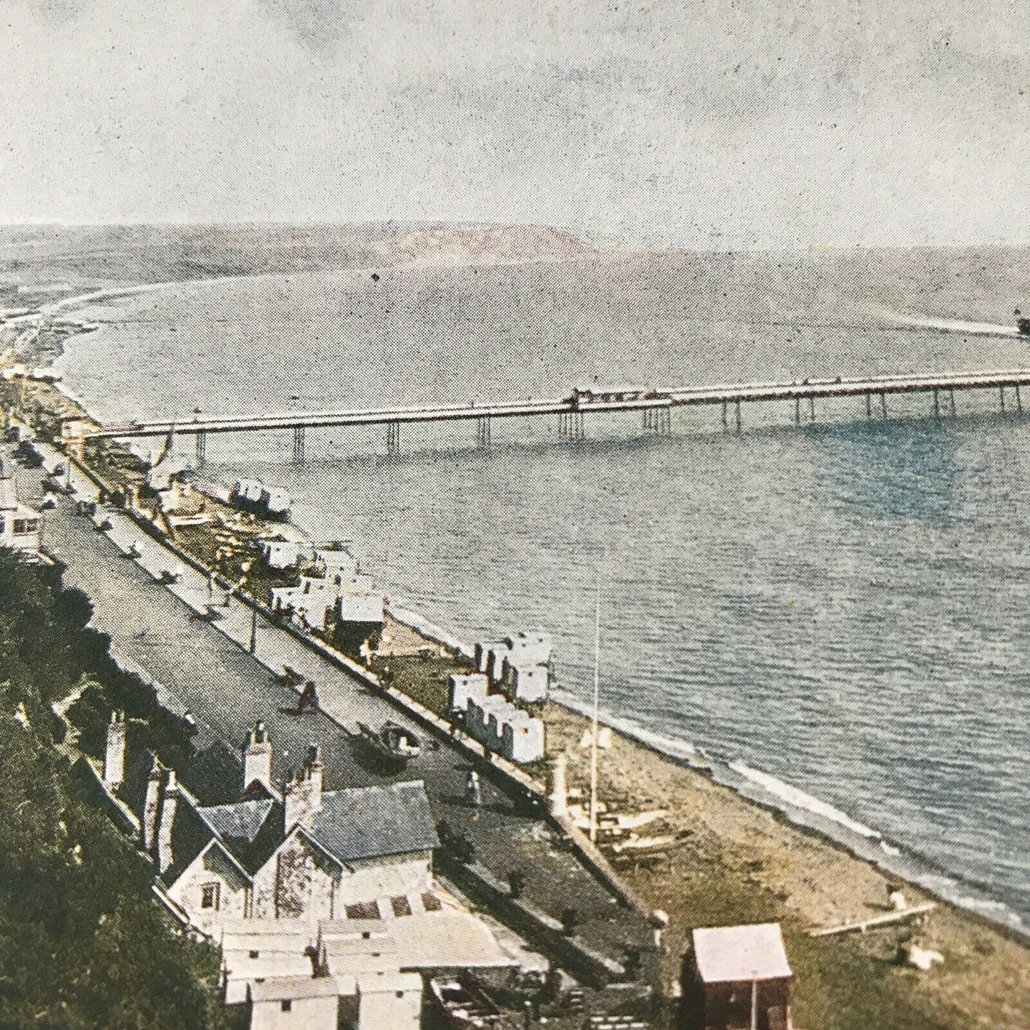 Isle Of Wight Memorabilia Vintage Postcard Sandown View Pier Sea Coastline