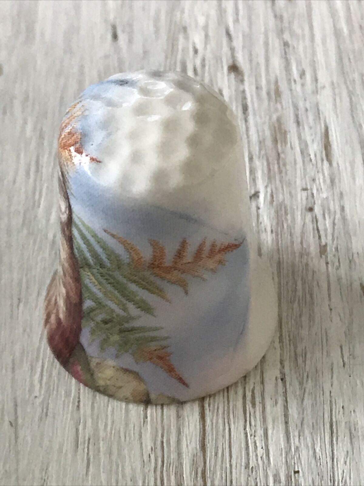 Bone China Thimble Owl bird The Thimble Guild