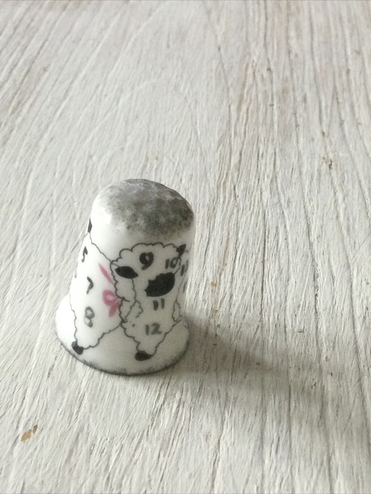 China Thimble Sheep With Numbers Staffordshire England