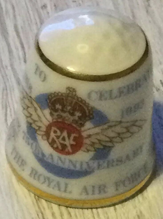 China Thimble 75th Anniversary Of Royal Air Force. Sutherland.