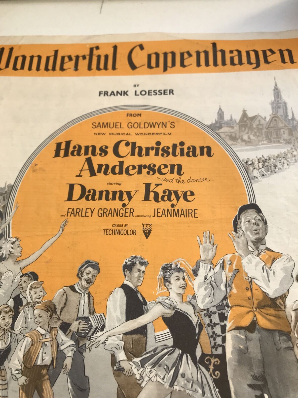 Vintage Sheet Music ‘Hans Christian Andersen & The Dancer’ Wonderful Copenhagen