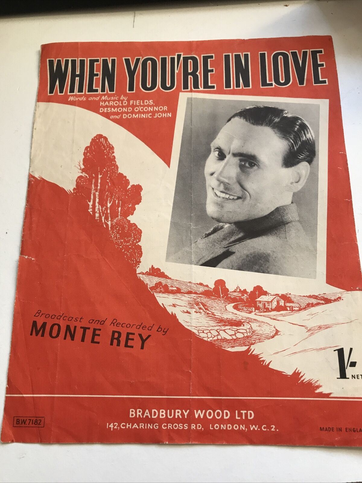 Vintage Sheet Music Monte Rey When You’re In Love Fields O Connor John Words