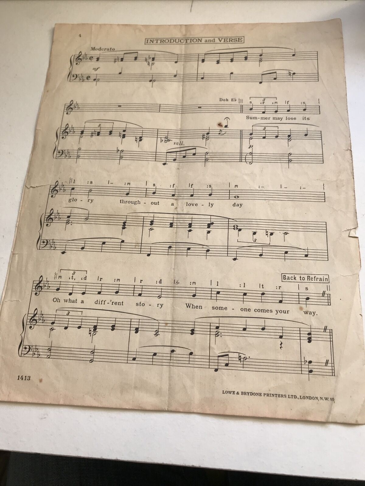 Vintage Sheet Music Monte Rey When You’re In Love Fields O Connor John Words