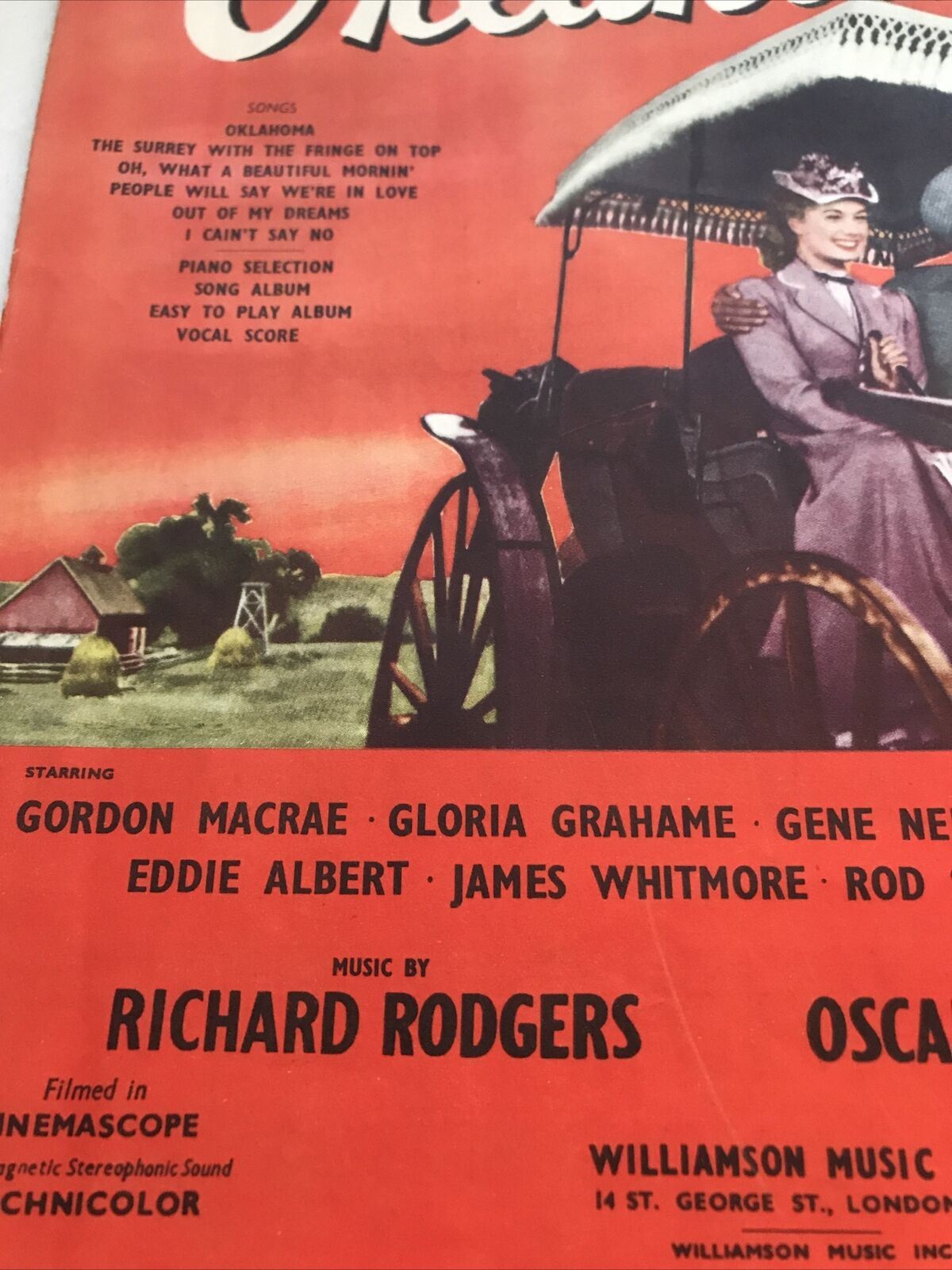 Vintage Sheet Music Piano Selection From Oklahoma! Rodgers Hammerstein 1947