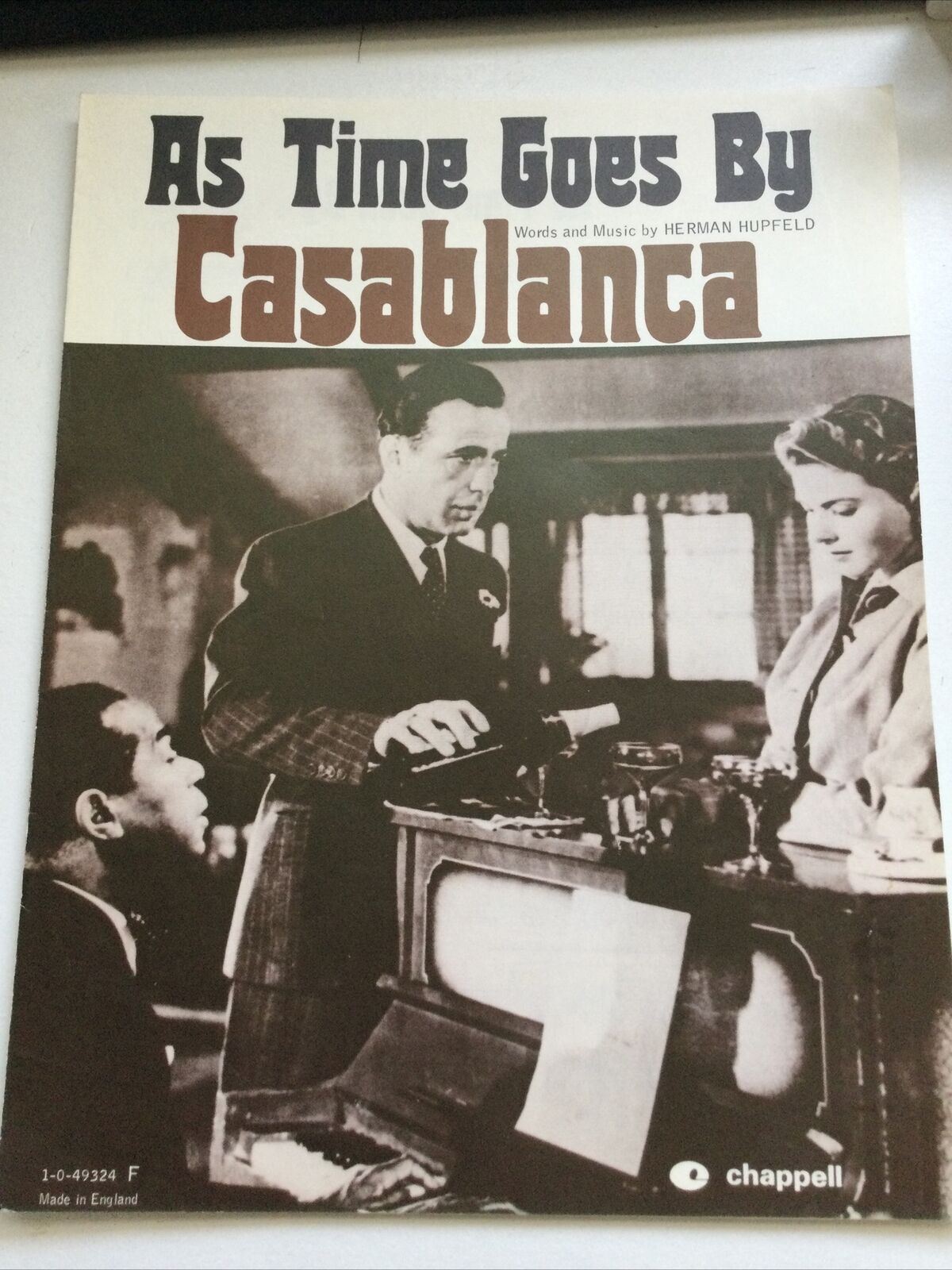 As Time Goes By Vintage Sheet Music From Casablanca. Annotated. Hupfeld Bogart