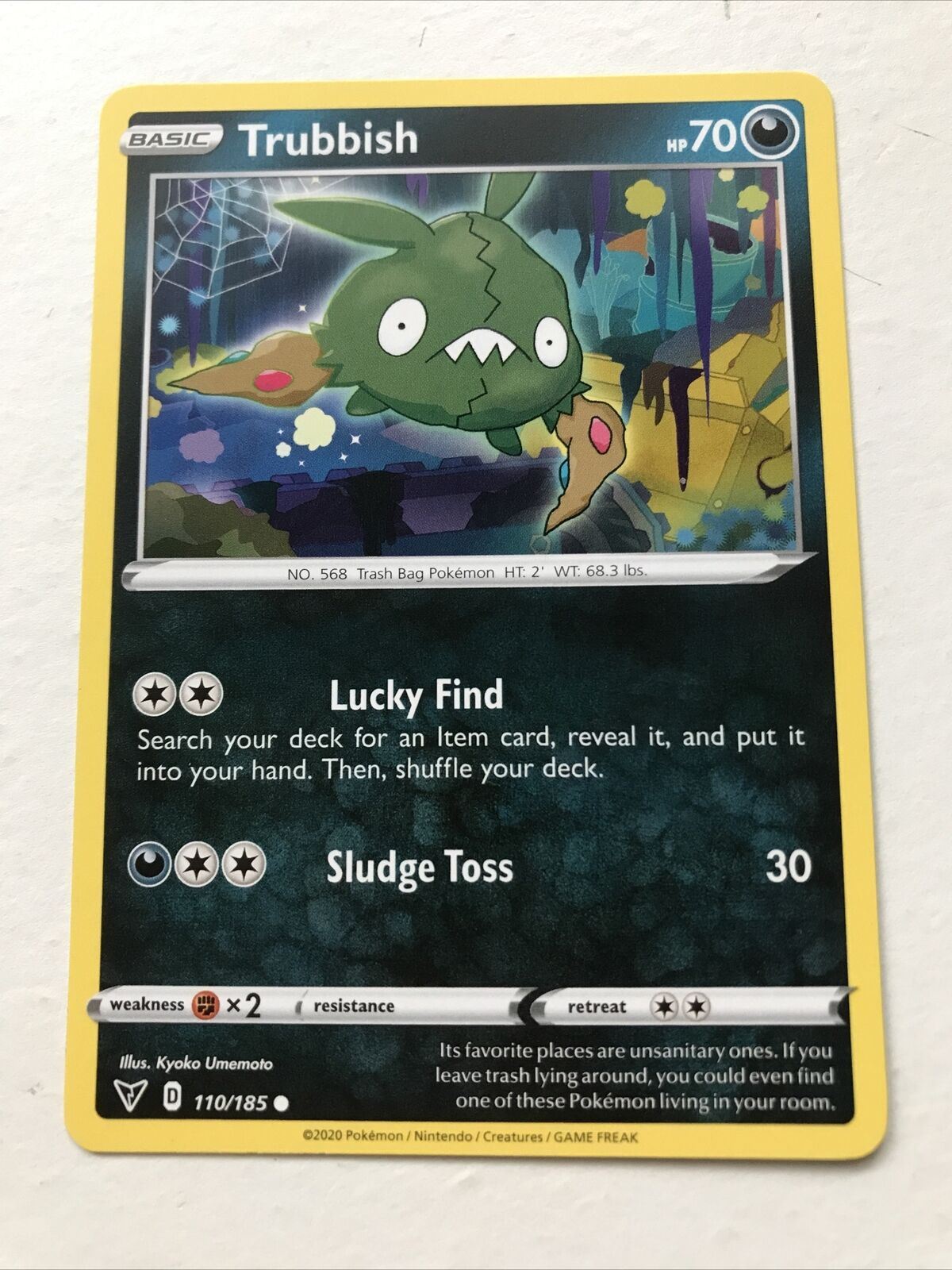 Pokemon Card Vivid Voltage Trubbish Basic 110/185 Mint Condition