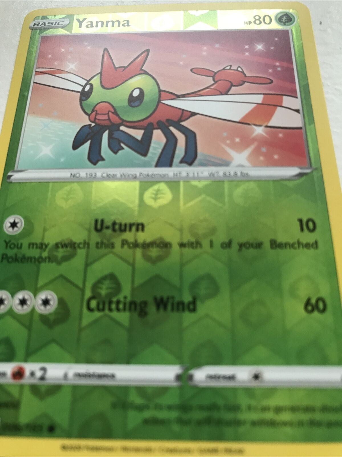 Pokemon Card Vivid Voltage Yanma Basic 6/185 Mint Condition Reverse HOLO